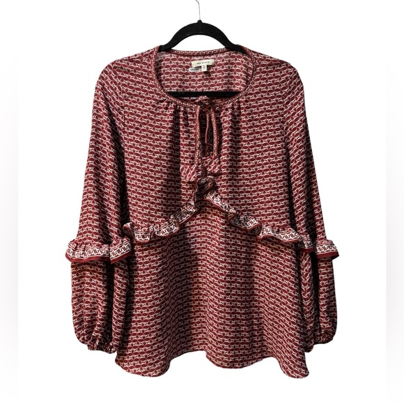 XL Max Studio Boho Ruffle Blouse - Picture 4 of 5